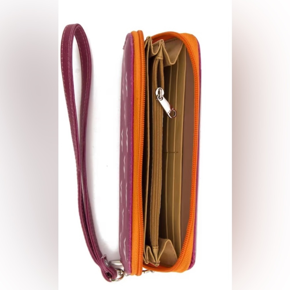 Virginia Tech Hokies Women's Zip-Around Wristlet Wallet - Picture 3 of 6